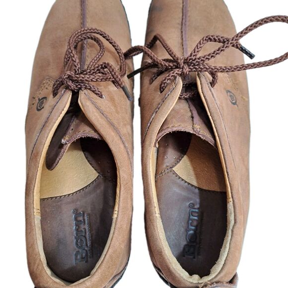 Born Brown Leather Lace Up Nubuck Boots Women's Shoes Size 7.5M - Picture 5 of 9